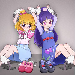 This is a pixiv picture whose title is みらい&リコ 拘束くすぐりハンド.