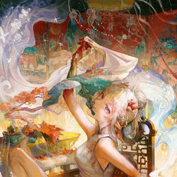 This is a pixiv picture whose title is 雲游 其五与六.