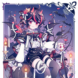This is a pixiv picture whose title is 🦇.