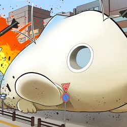 This is a pixiv picture whose title is 二次元怪獣 ガヴァドン.