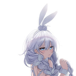 This is a pixiv picture whose title is 🐰💙.