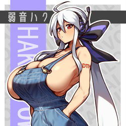 This is a pixiv picture whose title is skeb弱音ハク.