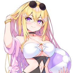 This is a pixiv picture whose title is 水着牡丹さん.
