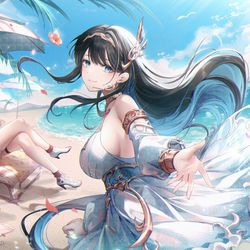 This is a pixiv picture whose title is Summer🌊💙.