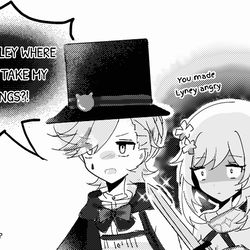 This is a pixiv picture whose title is リネ蛍/lynlumi - Angry Lyney.