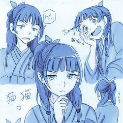 This is a pixiv picture whose title is 猫猫.