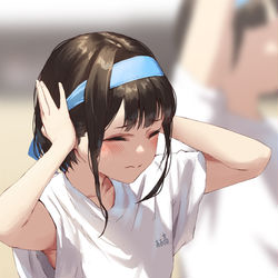 This is a pixiv picture whose title is スターターの横で一番ビビってる子.