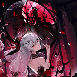This is a pixiv picture whose title is 月下.