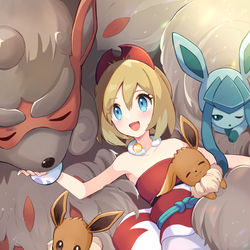 This is a pixiv picture whose title is カイちゃんとヒスイウインディ.