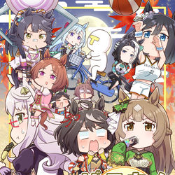 This is a pixiv picture whose title is 【新刊告知】ウマ娘新刊サンプル【プリステ32R】.
