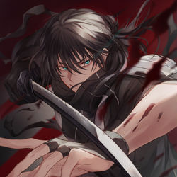 This is a pixiv picture whose title is 人斬りの花形.