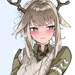 This is a pixiv picture whose title is 🦌.