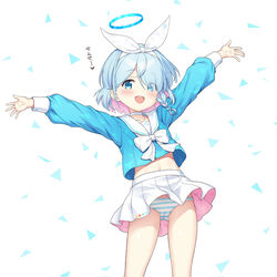 This is a pixiv picture whose title is アロナはスカートが短い.