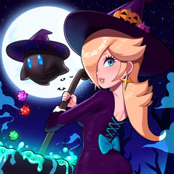 This is a pixiv picture whose title is Witch Rosalina & Luma.