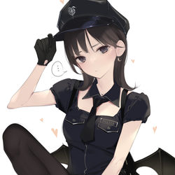 This is a pixiv picture whose title is ポリスガール.