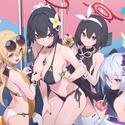 This is a pixiv picture whose title is 水着パーティー.