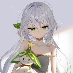 This is a pixiv picture whose title is 寝起きナヒーダ.