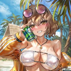 This is a pixiv picture whose title is 水着アニス.