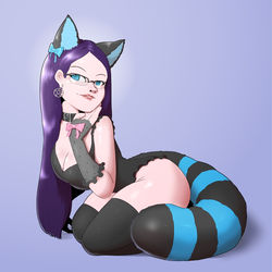 This is a pixiv picture whose title is [Tier reward] Goth catgirl.
