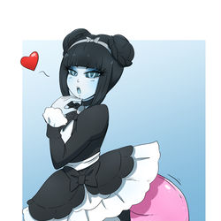 This is a pixiv picture whose title is Puffy Goth Sissy.