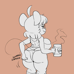 This is a pixiv picture whose title is Morning Butt Scratch.