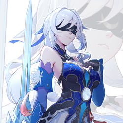 This is a pixiv picture whose title is 镜流.
