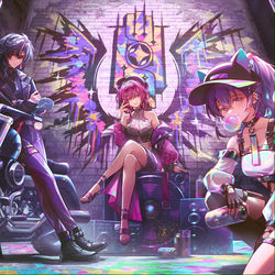 This is a pixiv picture whose title is Stellaron Hunters.