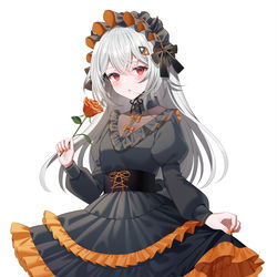 This is a pixiv picture whose title is 巫てんり/ハロウィンイラスト.