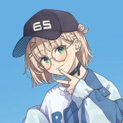 This is a pixiv picture whose title is ショート×メガネなろこさん.