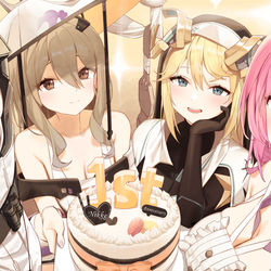 This is a pixiv picture whose title is 니케 1주년을 기념하여 축전 작업했습니다!.