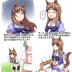This is a pixiv picture whose title is その時のグラスワンダー.