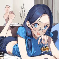 This is a pixiv picture whose title is 近視の姉＃132.