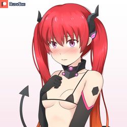 This is a pixiv picture whose title is Succubus Tail Red.