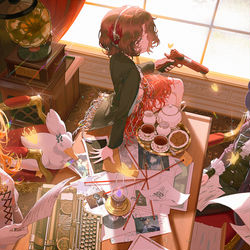 This is a pixiv picture whose title is 作战会议.