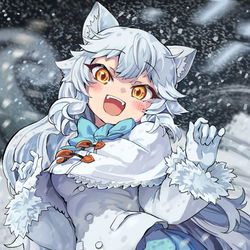 This is a pixiv picture whose title is ホッキョクギツネ.