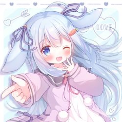 This is a pixiv picture whose title is あなたのハートにずっきゅーん！💜.