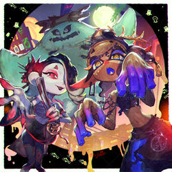 This is a pixiv picture whose title is Splatoween🧟‍♀️💀👻.