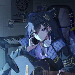 This is a pixiv picture whose title is 🎸.