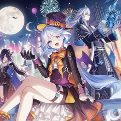 This is a pixiv picture whose title is 🎃👻💜Happy Halloween💜👻🎃.