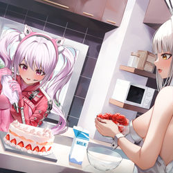 This is a pixiv picture whose title is NIKKE1stAnniversary.