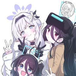 This is a pixiv picture whose title is 学園最強(?)レベル5 美少女　V.S   アリスシスターズ.