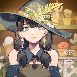 This is a pixiv picture whose title is 苜 - HALLOWEEN2023.