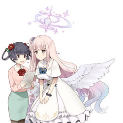 This is a pixiv picture whose title is ミカと先生.