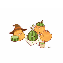 This is a pixiv picture whose title is 仮装カボチャ.