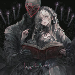 This is a pixiv picture whose title is 💀💜.