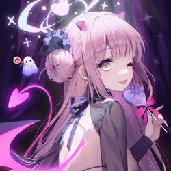 This is a pixiv picture whose title is Trick or Treat🎃.