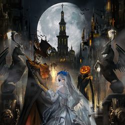 This is a pixiv picture whose title is Halloween.