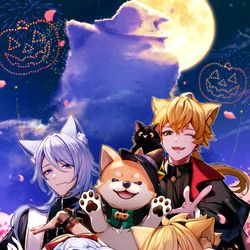 This is a pixiv picture whose title is 🐈‍⬛.
