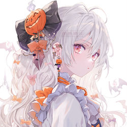 This is a pixiv picture whose title is White Halloween.