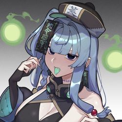 This is a pixiv picture whose title is キョンシーでか葵ちゃん.